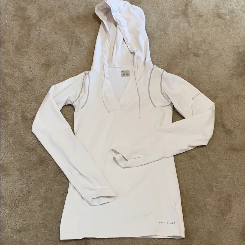Columbia Omni-Shade White Hoodie Top
